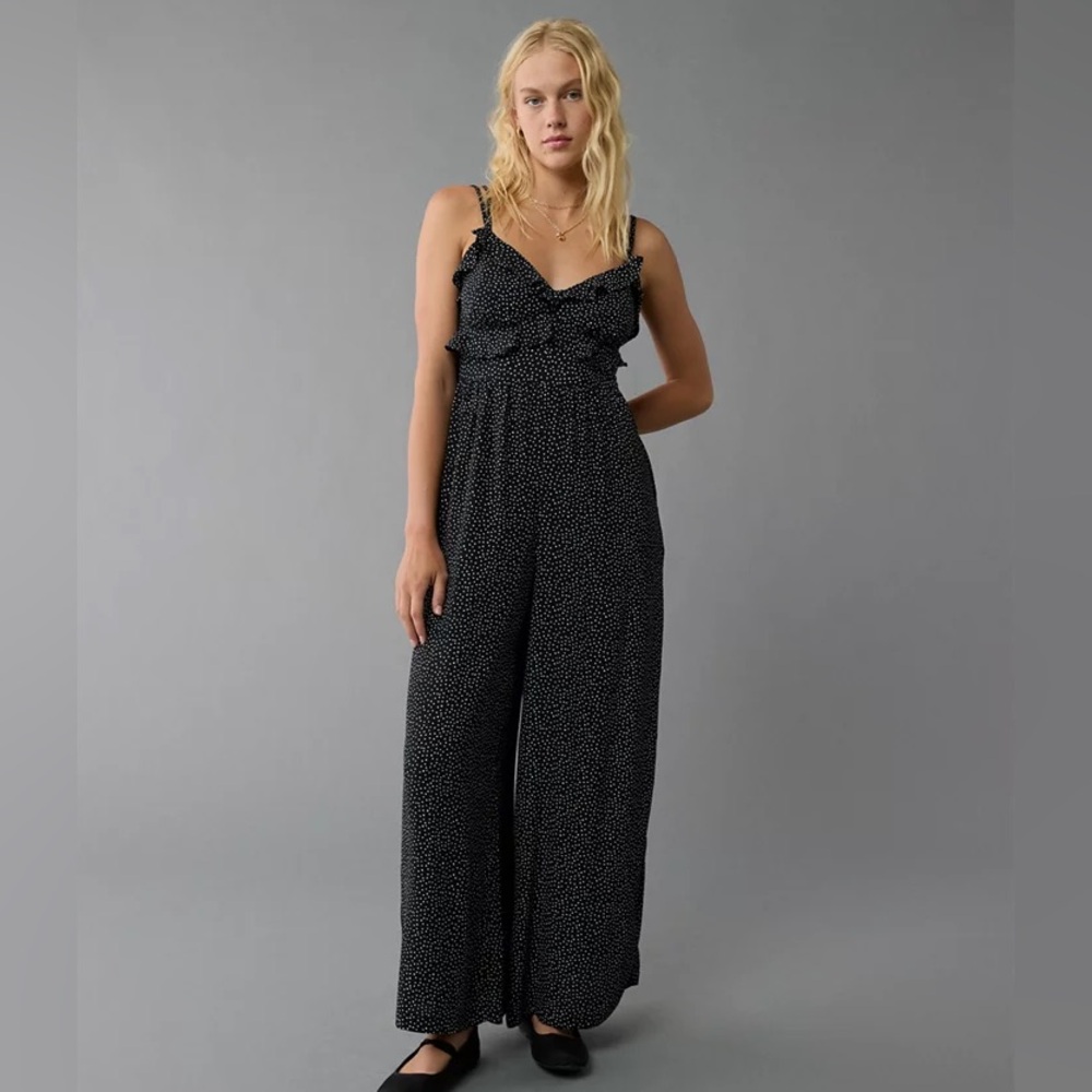 AE Ruffle Wide-Leg Jumpsuit